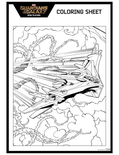 Free guardians of the galaxy printable coloring page