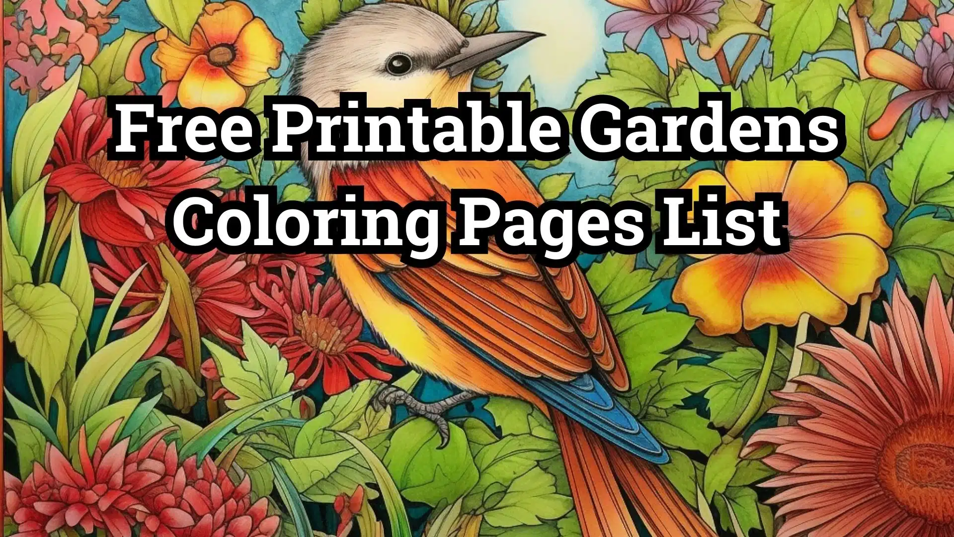 Free printable gardens coloring pages list