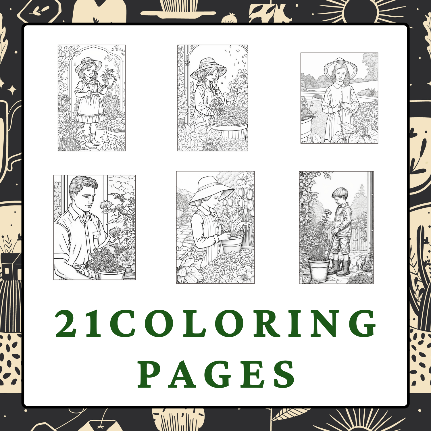 Gardening coloring pages spring time activities made by teachers
