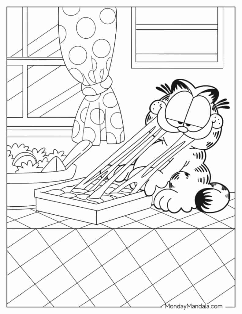 Garfield coloring pages free pdf printables