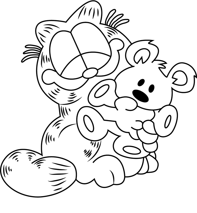 Garfield coloring pages printable for free download