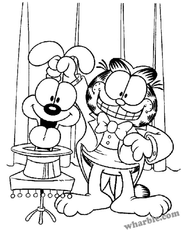 Free printable garfield coloring pages