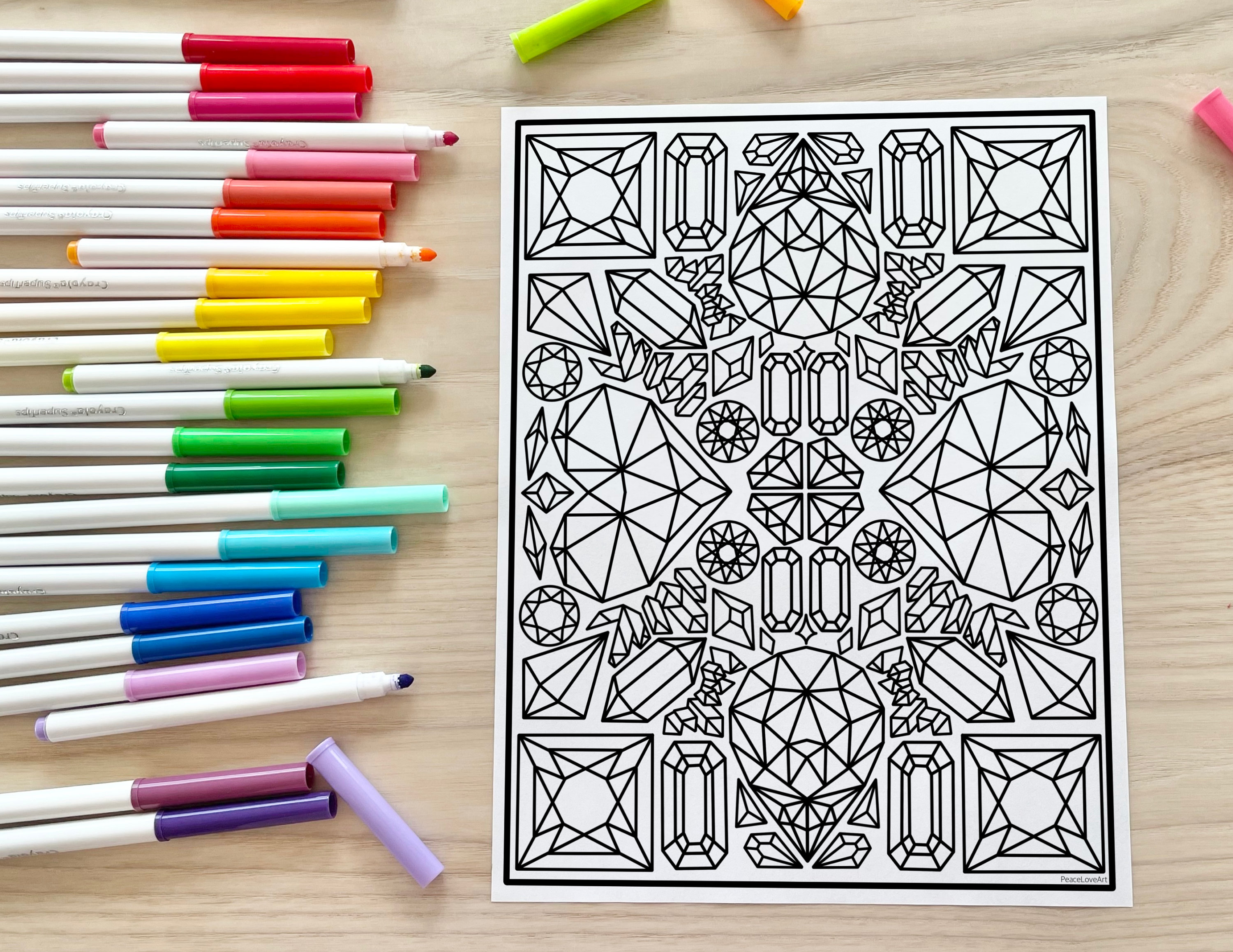 Gem coloring page
