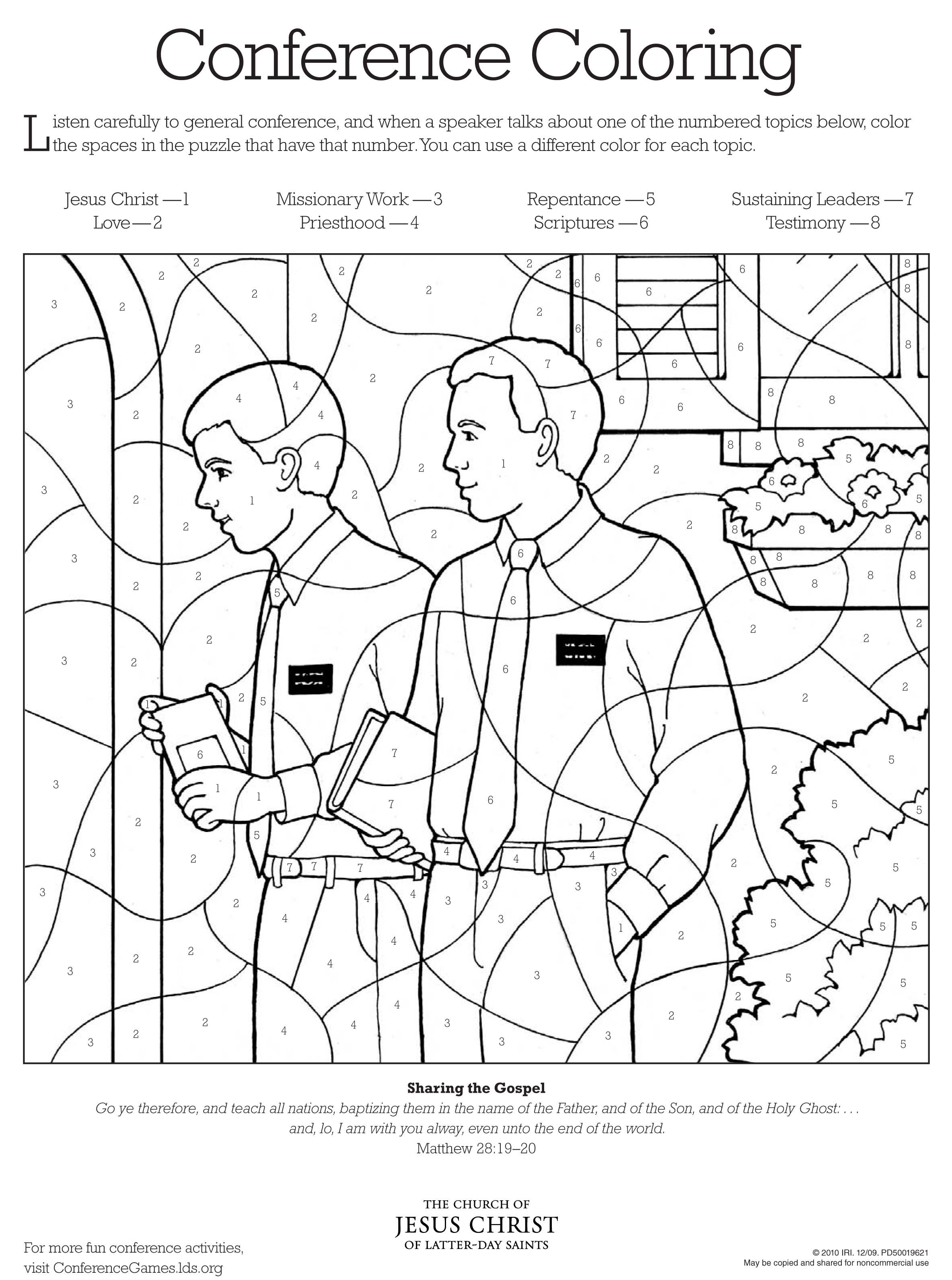 A lot of coloring pages lds coloring pages lds conference lds general conference activities