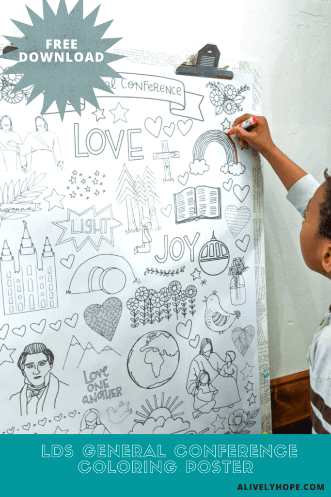 General conference giant coloring poster a lively hope