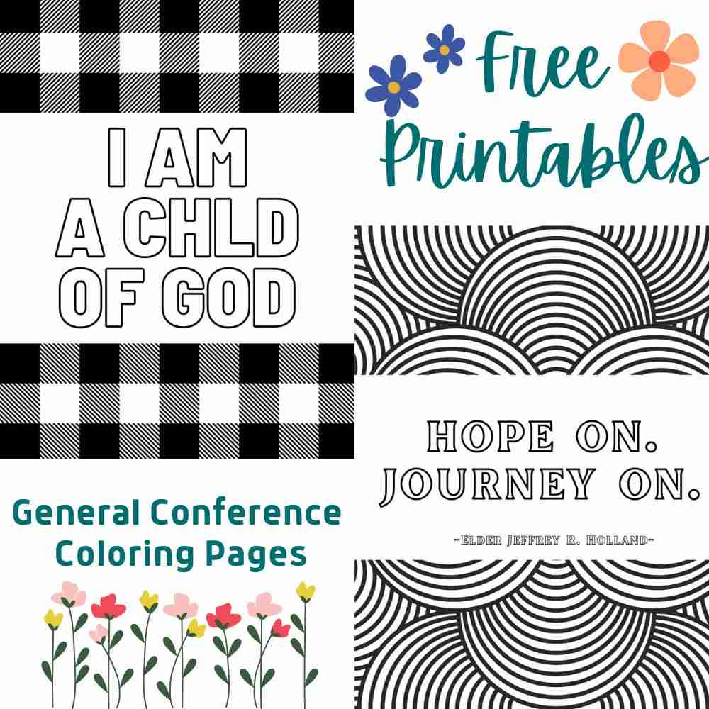 Free printable general conference coloring pages for the entire family