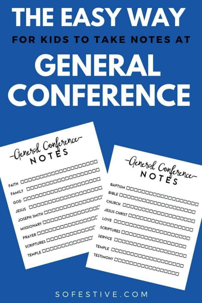 Free general conference printables