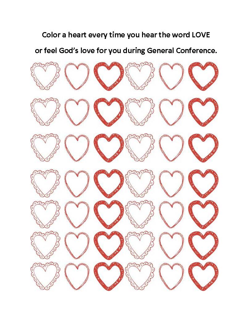 General conference activities and printables for children