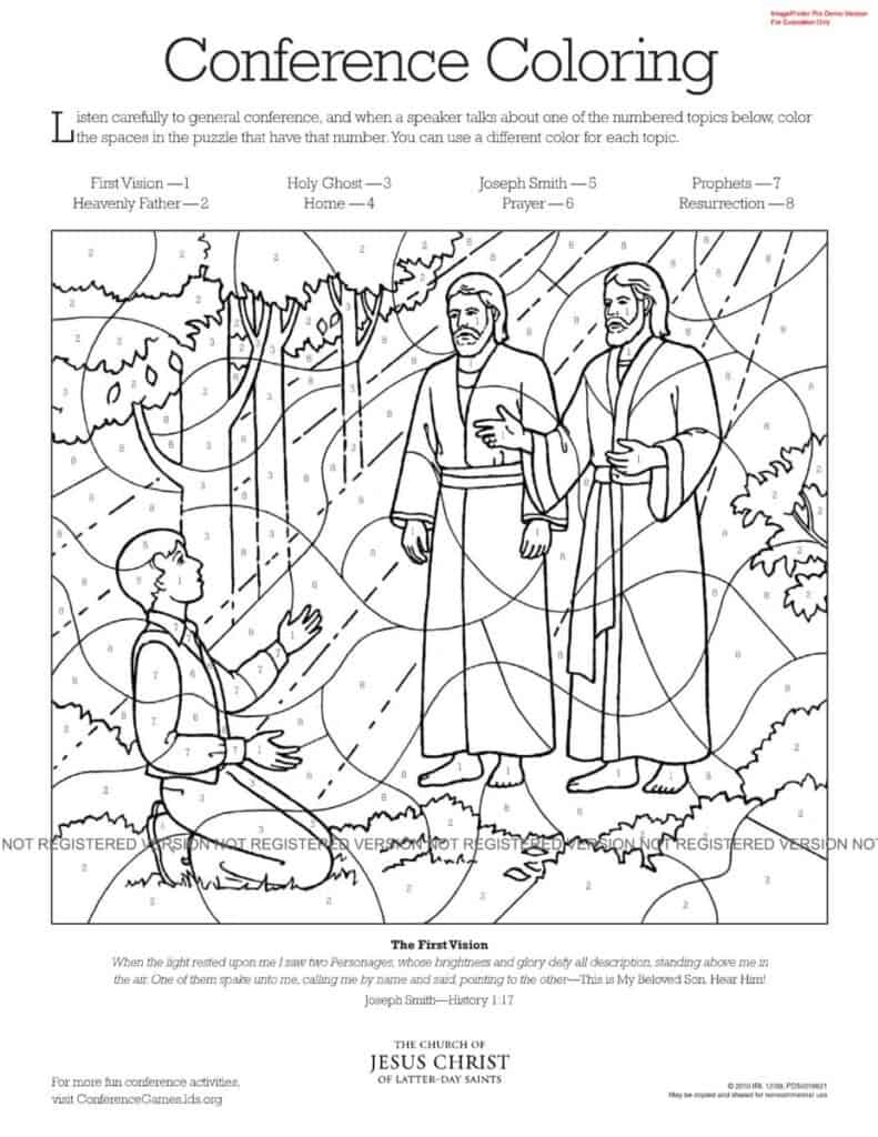 Free general conference activity ideas for kids preschoolers