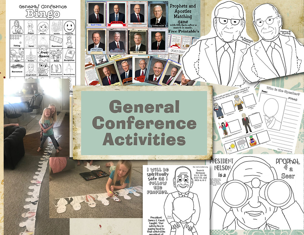 Lds general conference free printables and packets activities for children