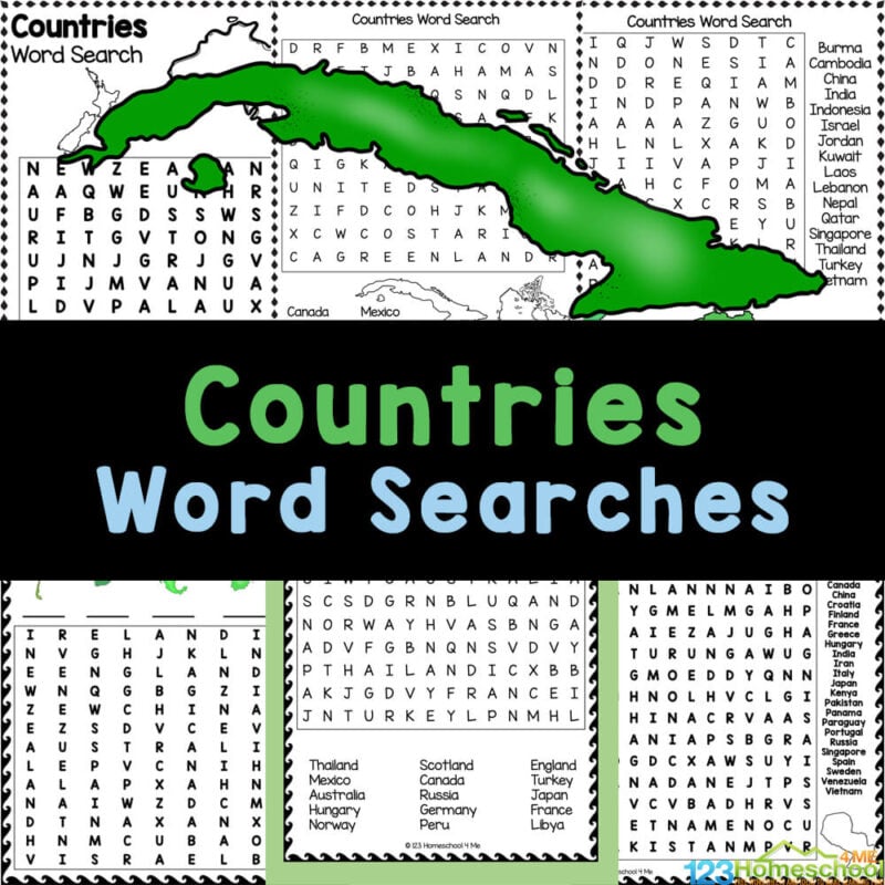 Ð free printable countries of the world word searches
