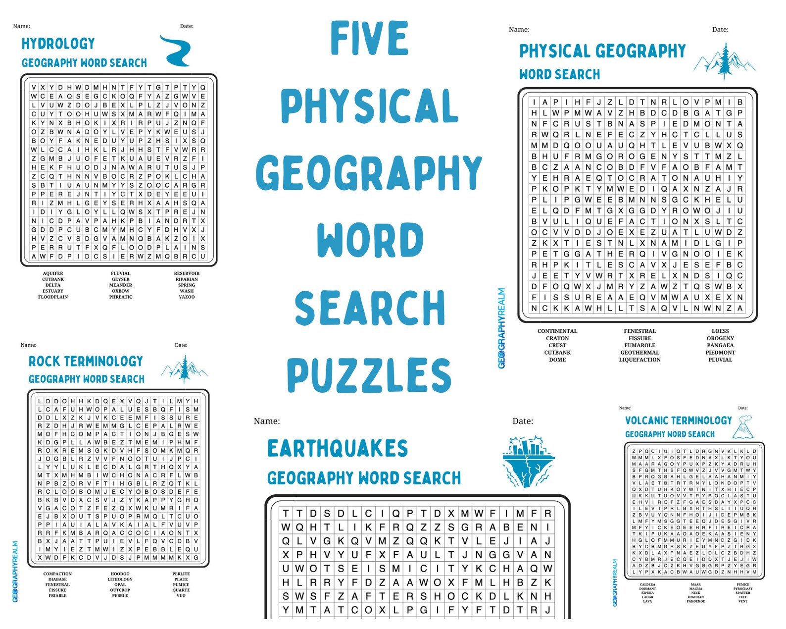 Geography printables