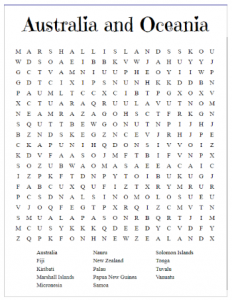 World geography word searches â skip the school