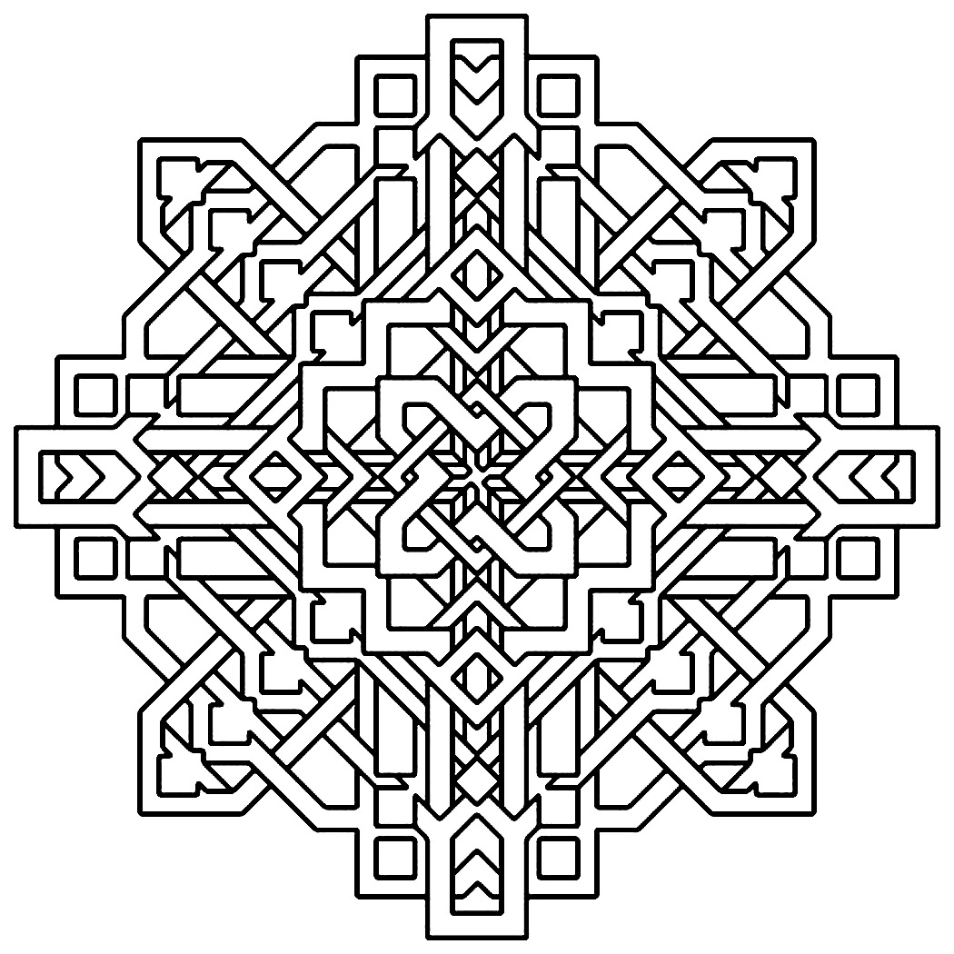 Free printable geometric coloring pages for kids