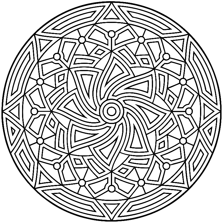 Geometric coloring pages printable for free download