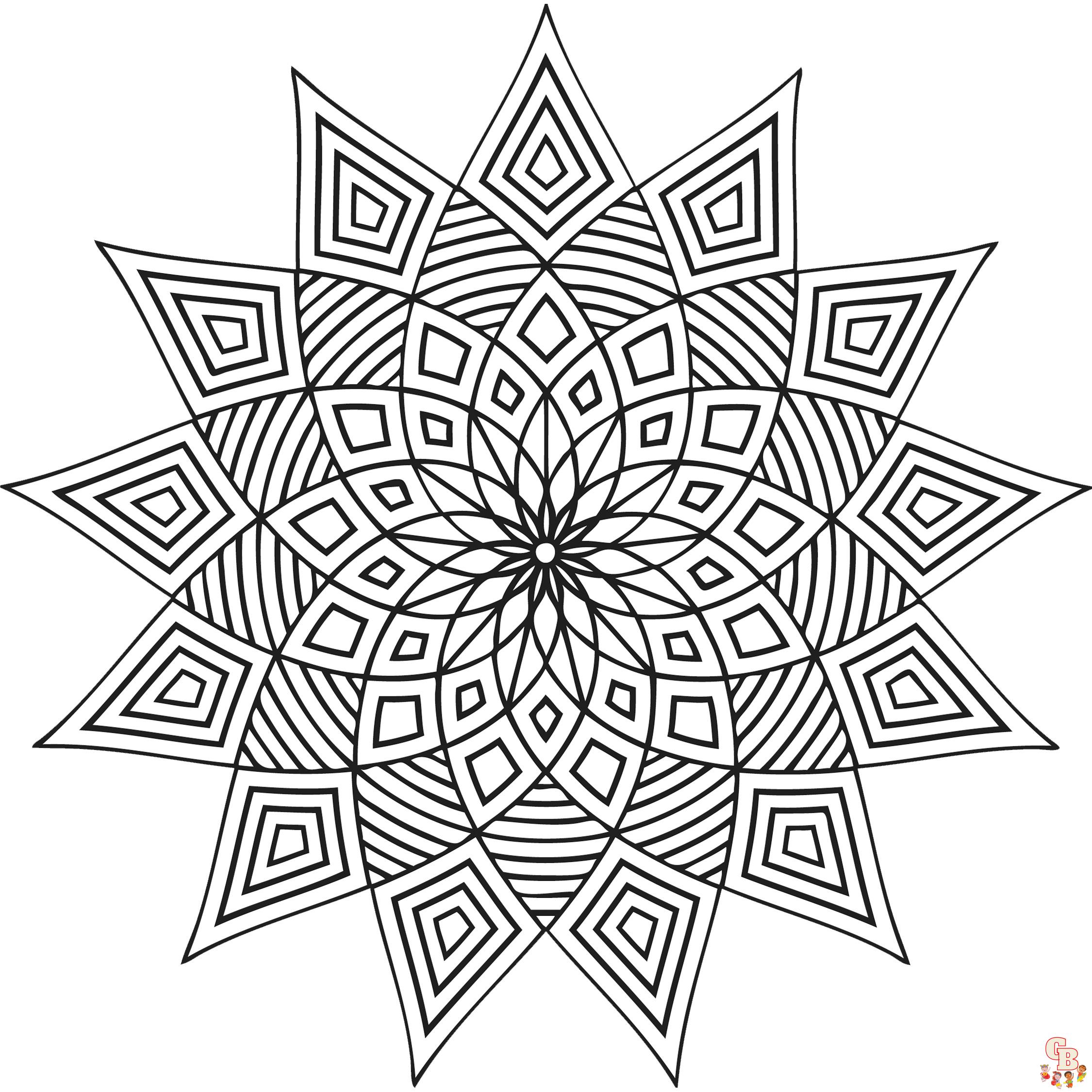 Free geometric coloring pages