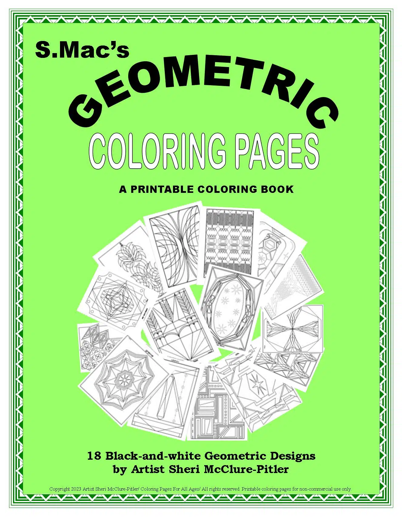 Smacs geometric coloring pages printable coloring book