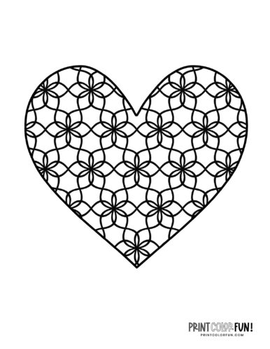 Printable heart coloring pages a huge collection of hearts for coloring crafting learning at