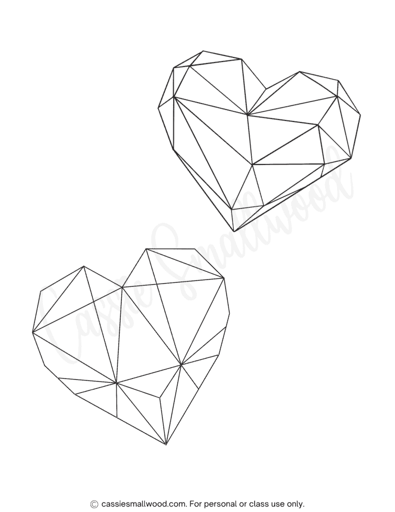 Adorable heart coloring pages