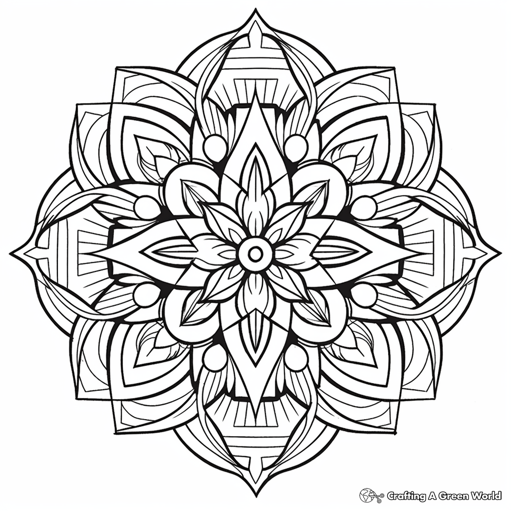 Sacred geometry coloring pages