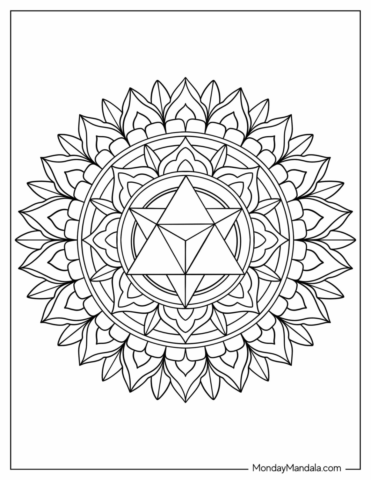 Geometric coloring pages free pdf printables