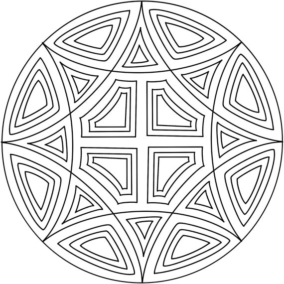 Downloadable and printable mandala coloring page or template for adults and kids download now