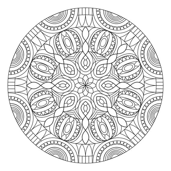 Mandala coloring pages digital prints geometric art pattern art pdf downloads instant download