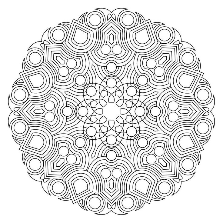 Geometric mandala ornate coloring pages printable pdf adult coloring madness coloring book no instant download