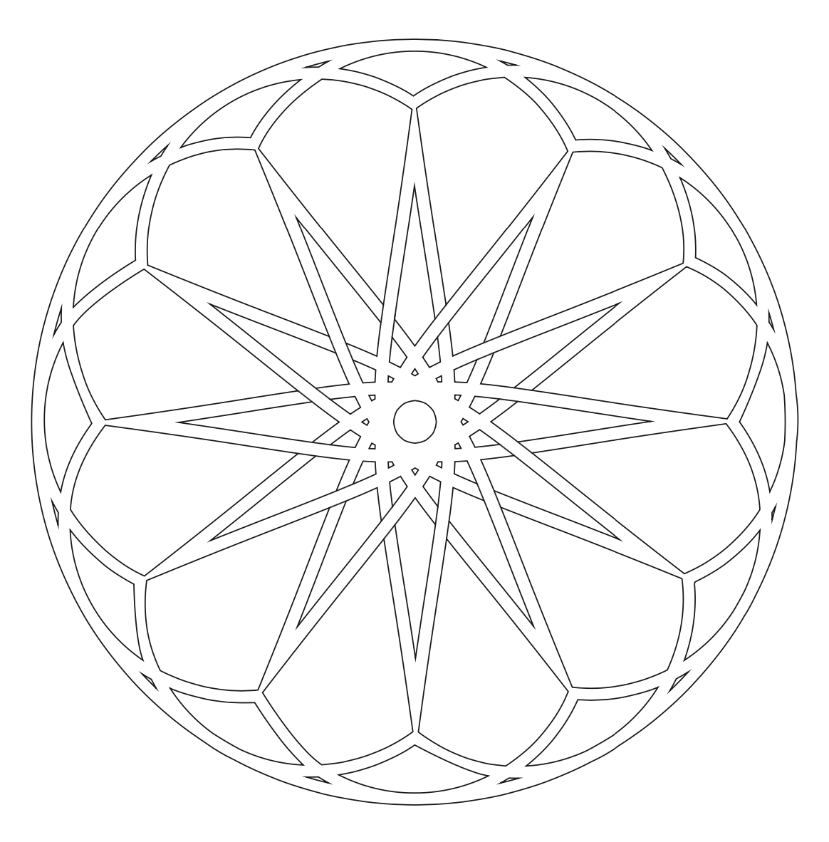 Simple geometric mandala free printable mandala art