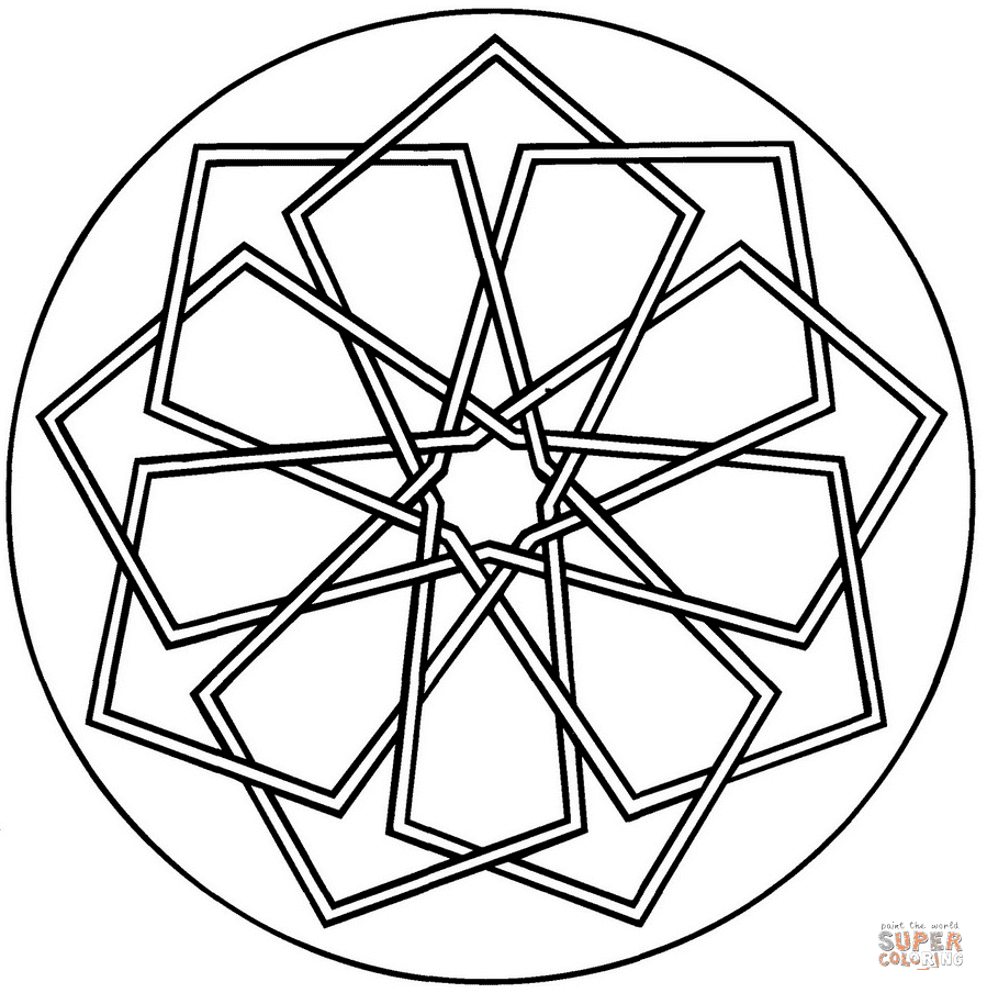 Geometric coloring pages printable for free download