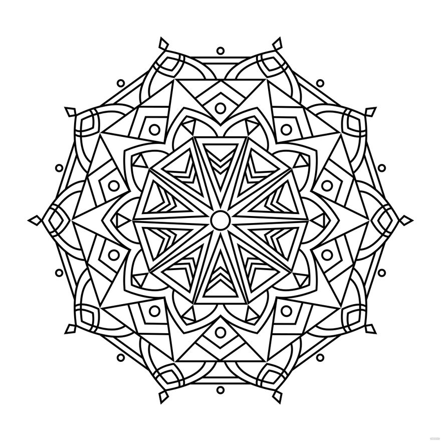 Free geometric mandala vector