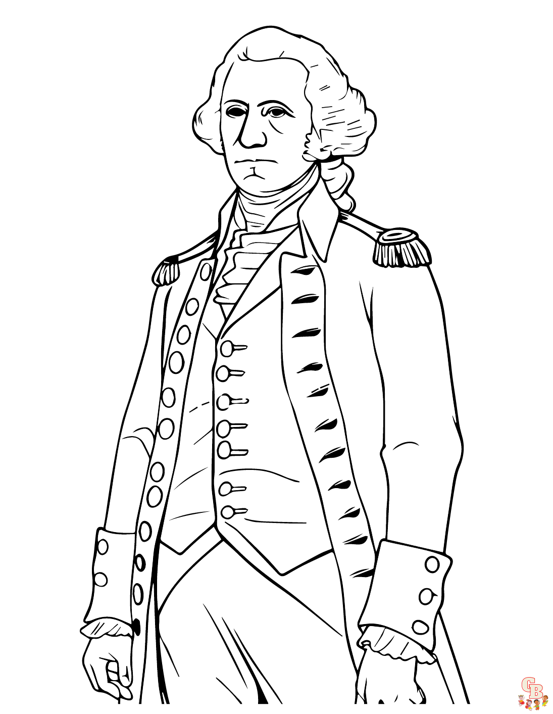 Printable george washington coloring pages free
