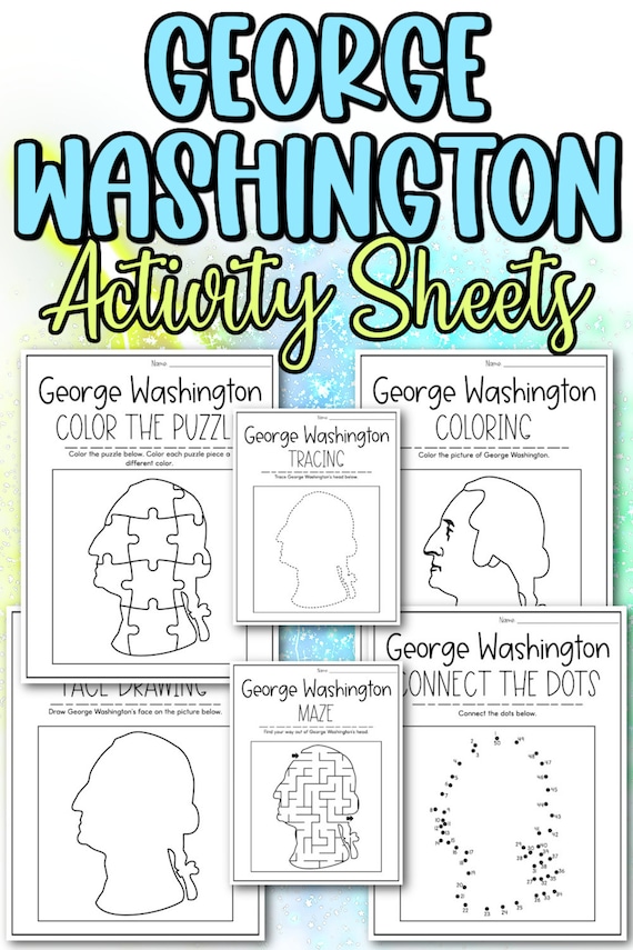 George washington day holiday worksheets printables for kids president presidents day activities
