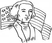 George washington first president of united states coloring page printable