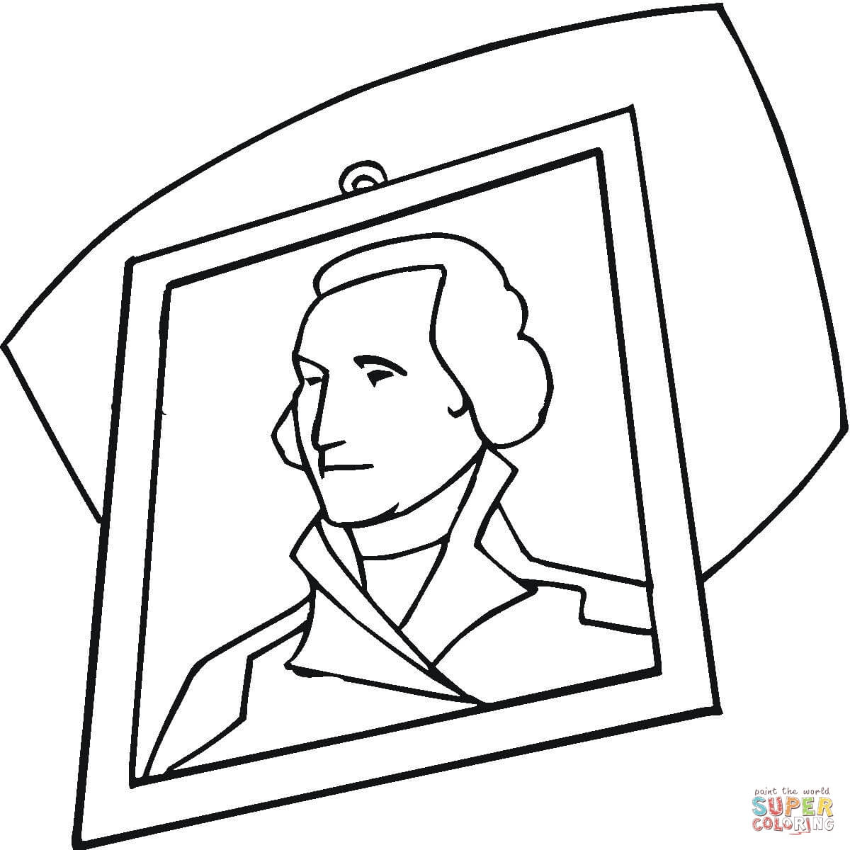 George washington portrait coloring page free printable coloring pages