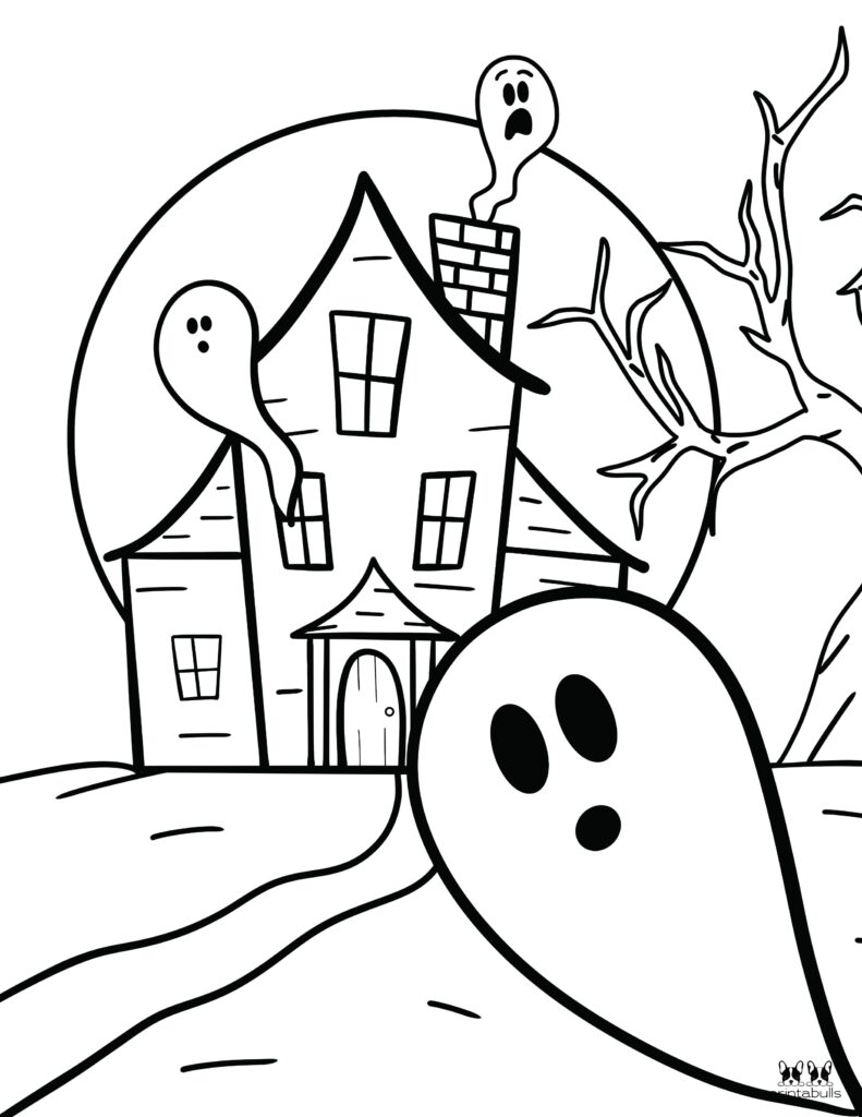 Free printable ghost coloring pages