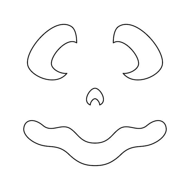 Premium vector coloring page with face of halloween for kids