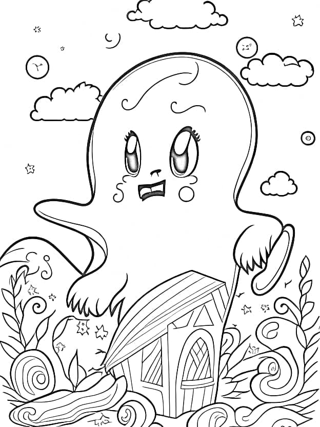 Free printable ghost coloring pages