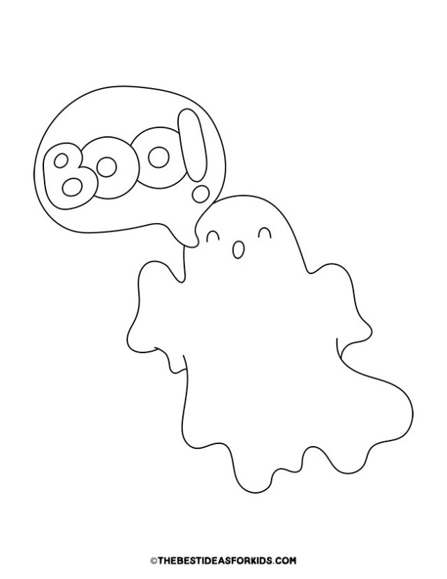 Ghost coloring pages free printables