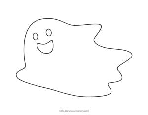 Ghost template printables for halloween crafts mrs merry