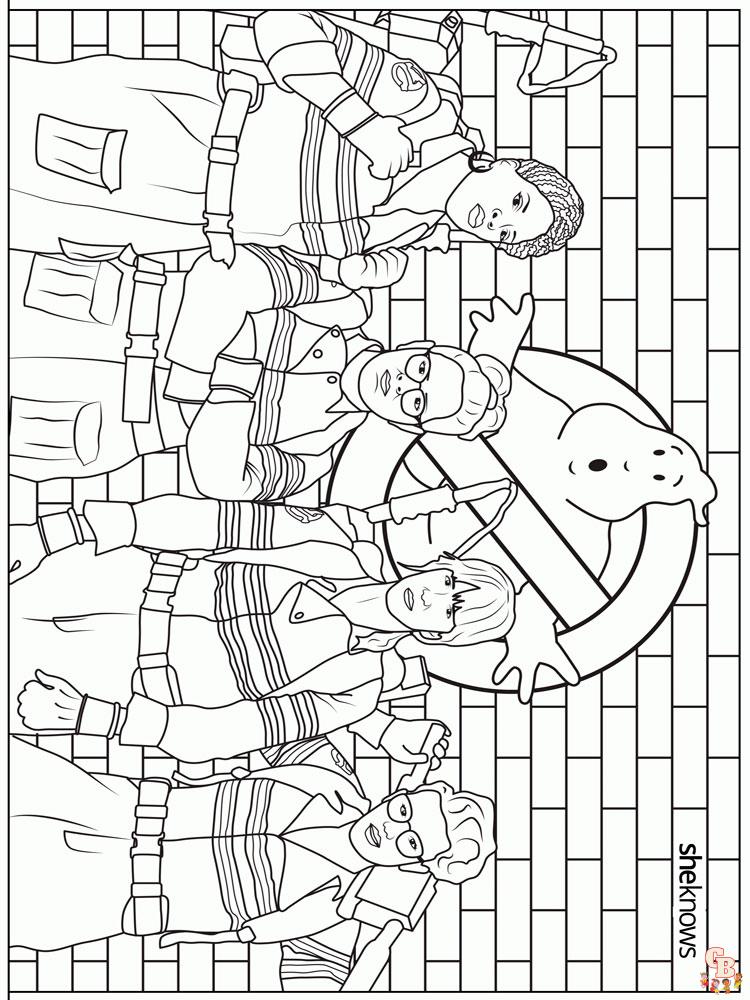 Ghostbusters coloring pages free printable for kids