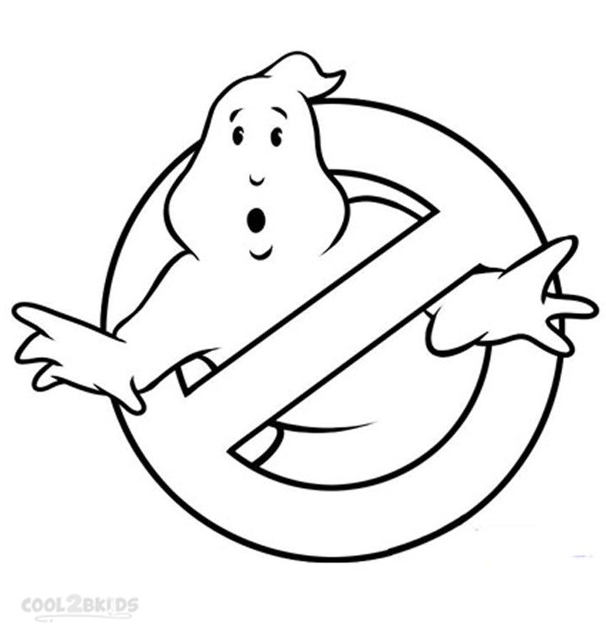 Ghostbuster logo printable colouring