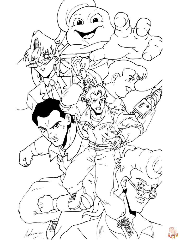 Ghostbusters coloring pages free printable for kids