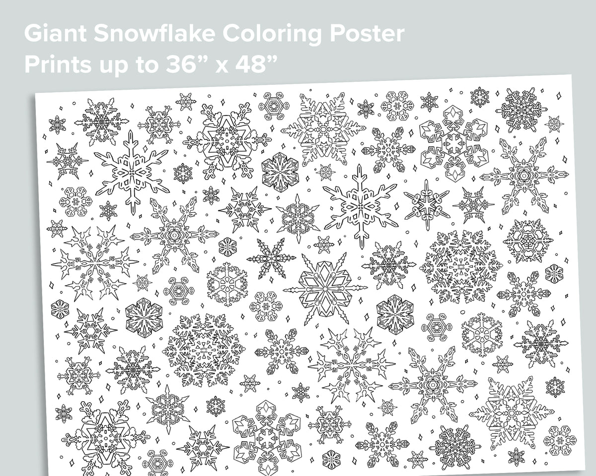 Giant snowflake coloring poster â mornings together