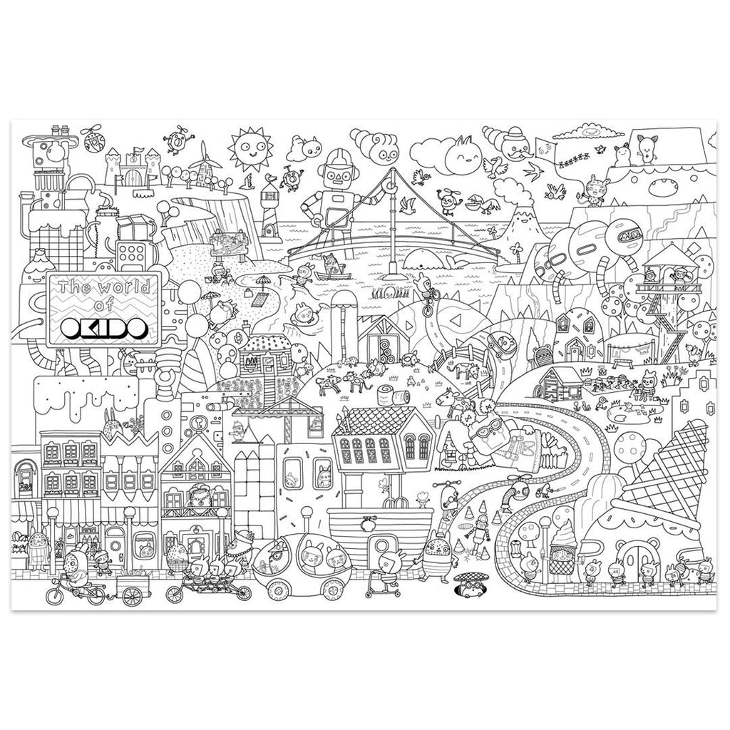 World of giant colouring poster â