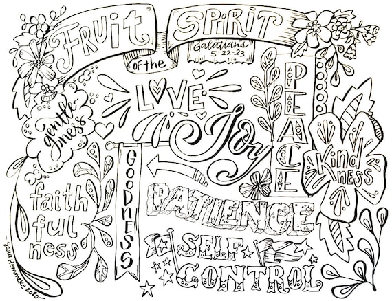 Fruit of the spirit bible coloring page download