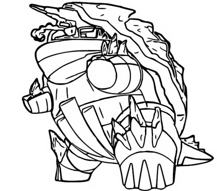 Coloring page gigantamax pokãmon gigantamax drednaw