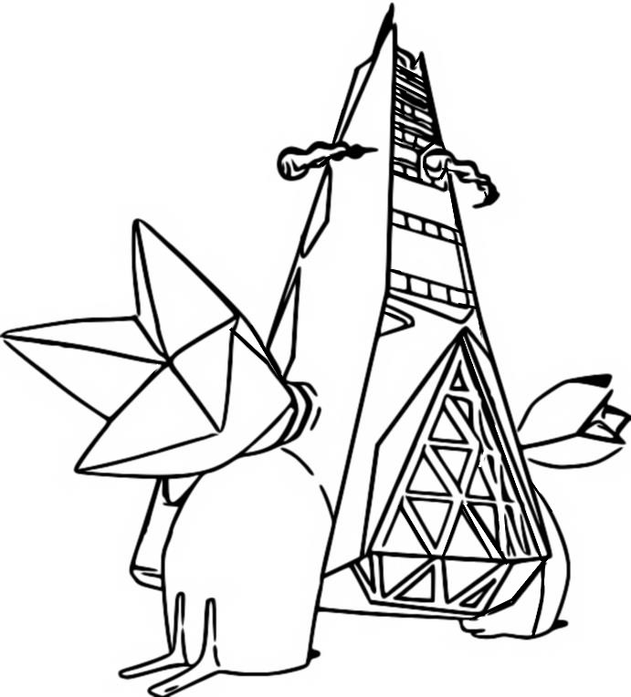 Coloring page gigantamax pokãmon gigantamax duraludon