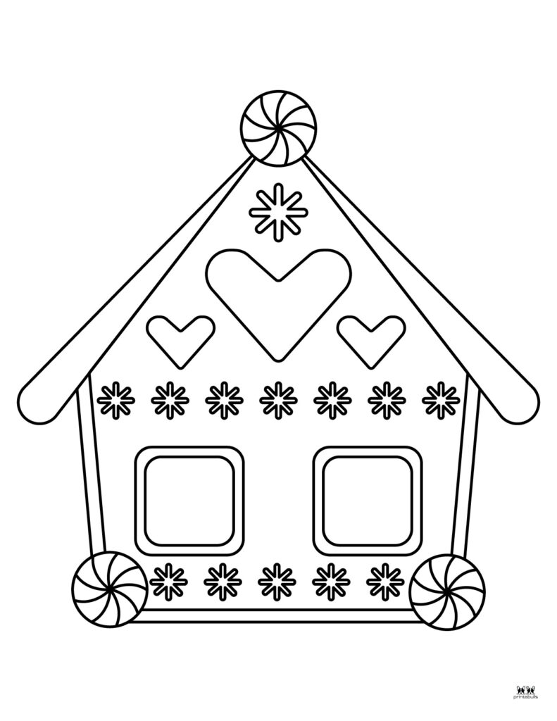 Gingerbread house coloring pages