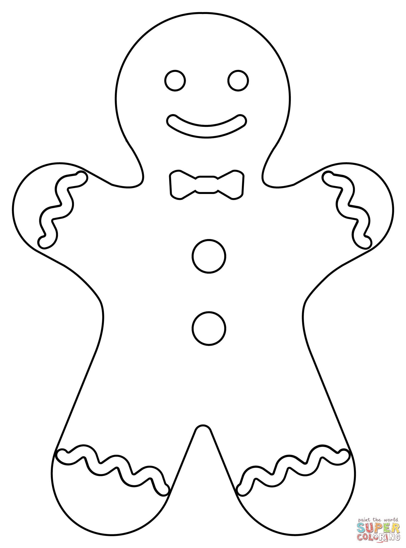 Gingerbread man coloring page free printable coloring pages